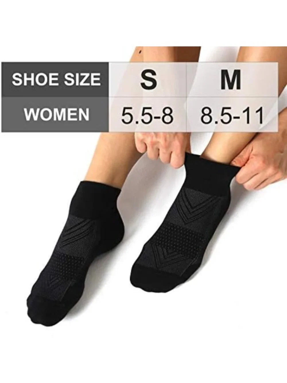 6 Pairs Women's Cushioned Running Ankle Socks - Athletic Sport Socks for Comfort